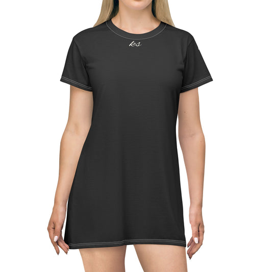 Casual Black T-Shirt Dress for Everyday Wear