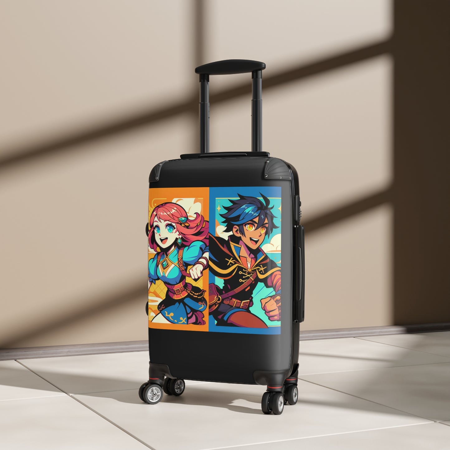 Adventure-Themed Suitcase with Bold Character Design