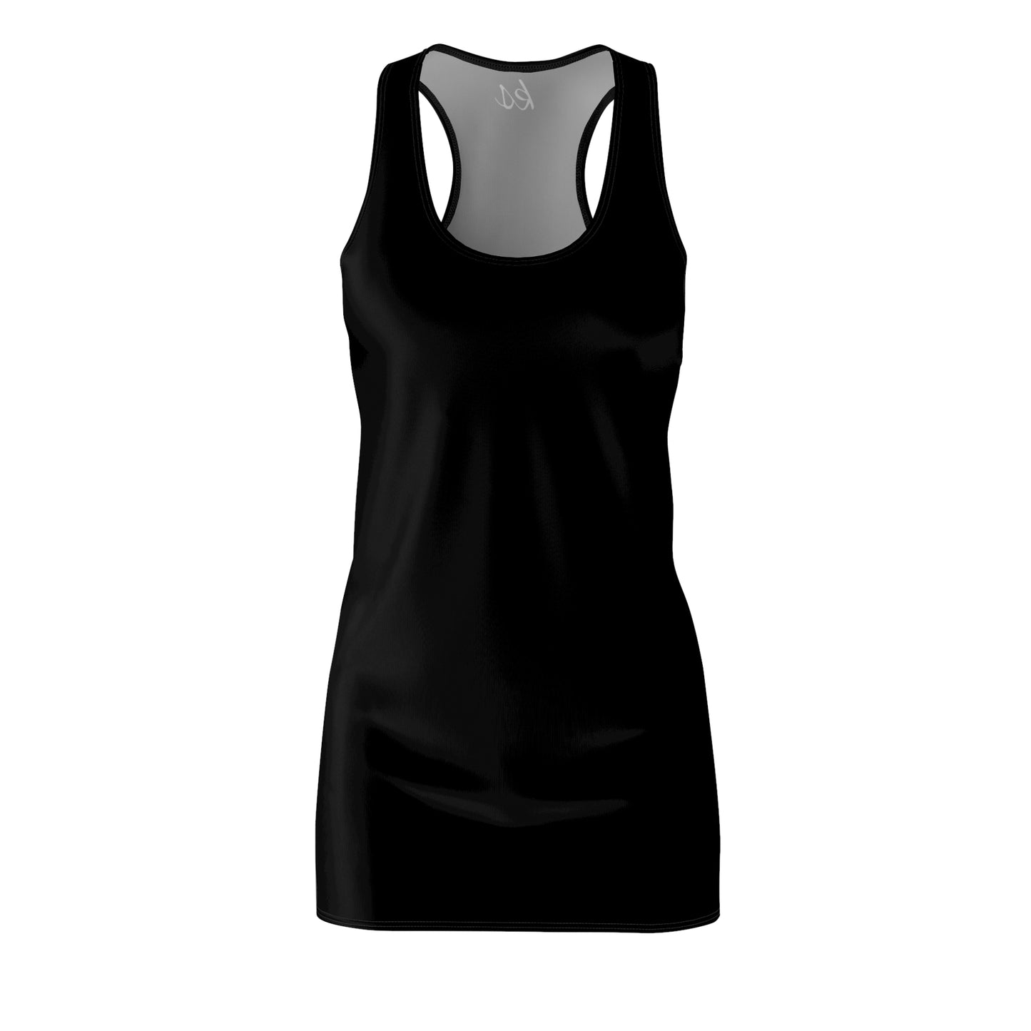 Sleek Black Racerback Dress for Women - Casual Chic Wear