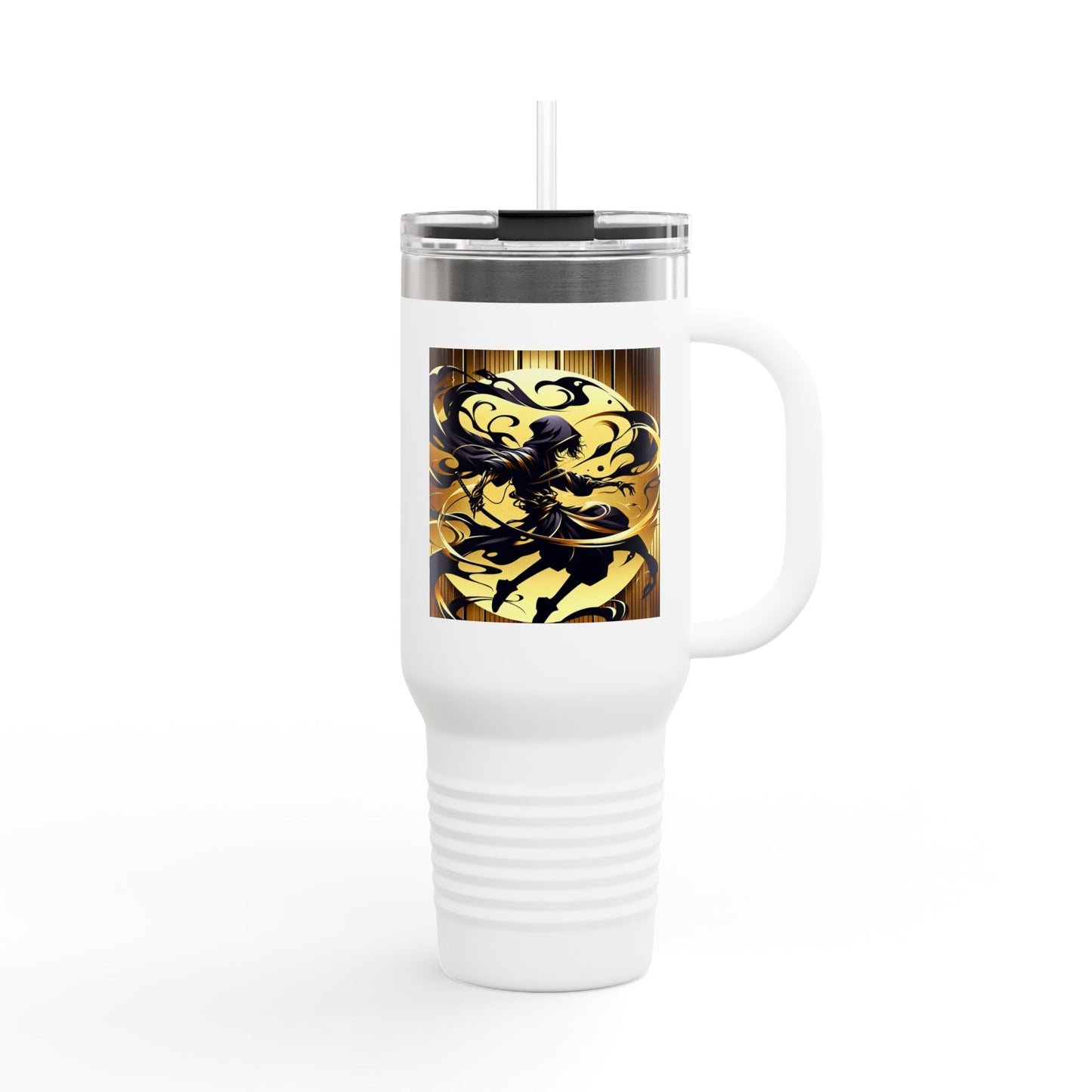 Bold Graphic Insulated Travel Mug – 40oz, Perfect for On-the-Go Coffee Lovers