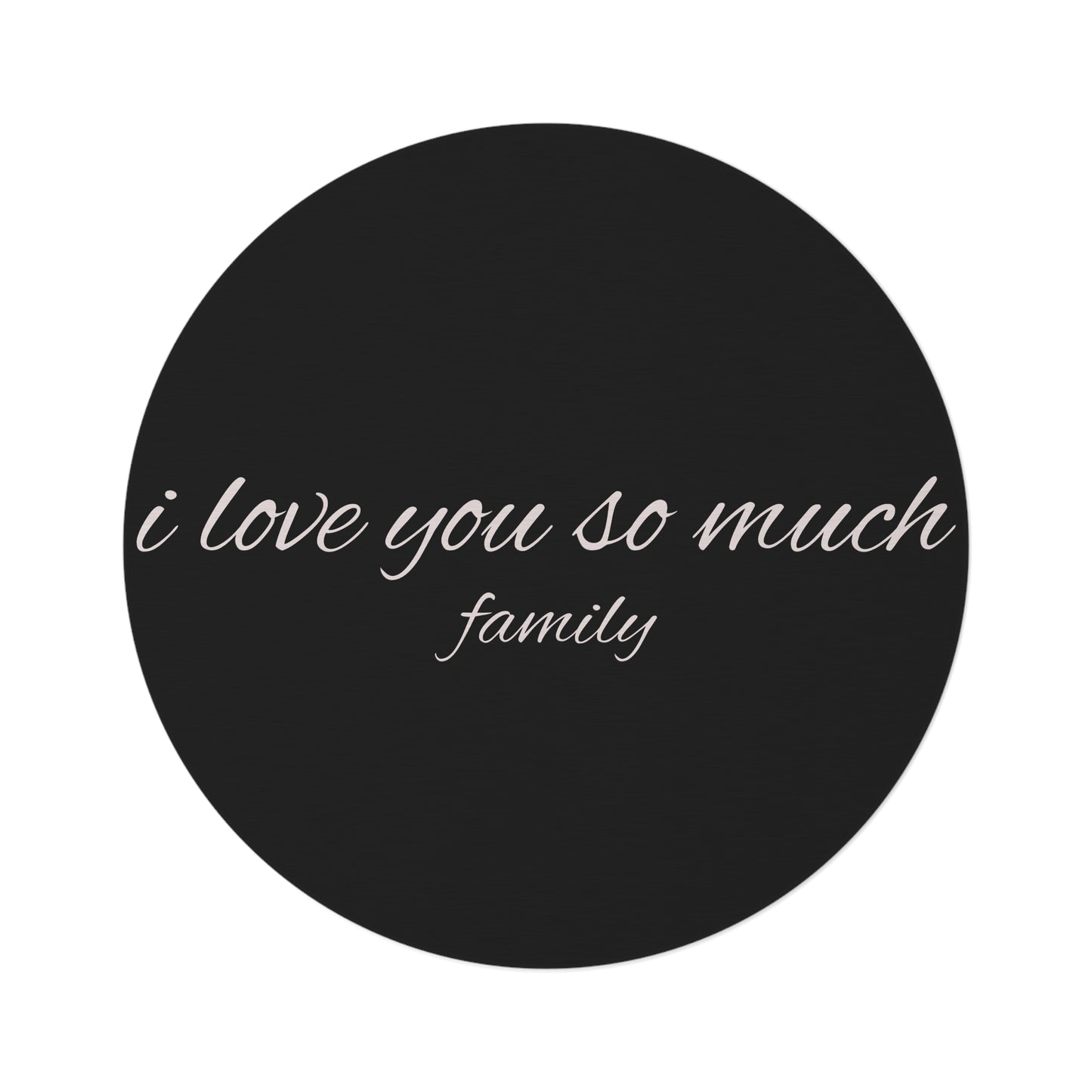 Family Love Round Rug - Cozy Home Decor for Heartfelt Moments