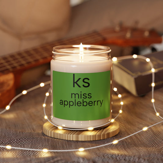 Miss Appleberry Scented Soy Candle - 9oz Aromatherapy Candle for Relaxation and Home Fragrance