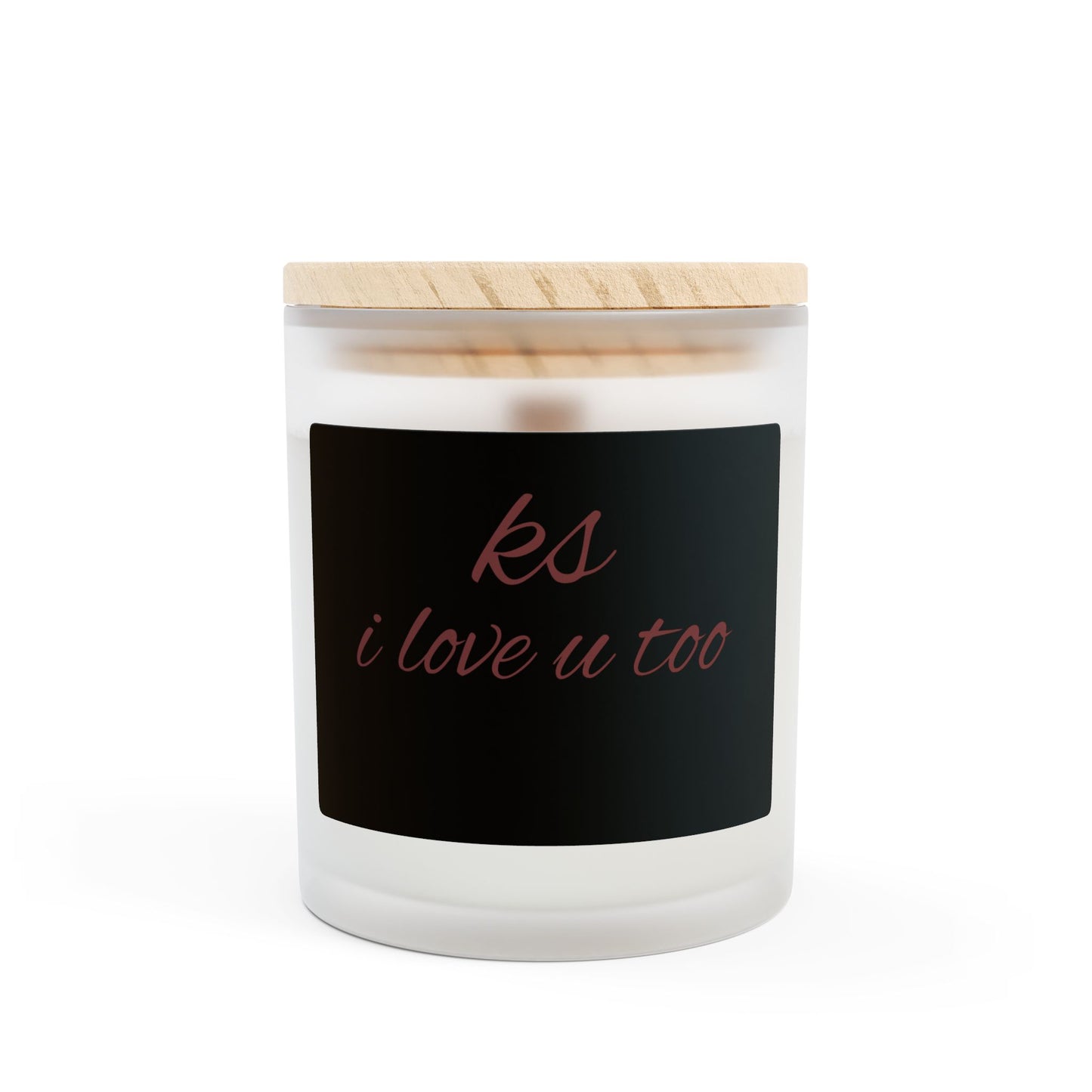 Personalized Love Candle | 11oz Frosted Glass Design