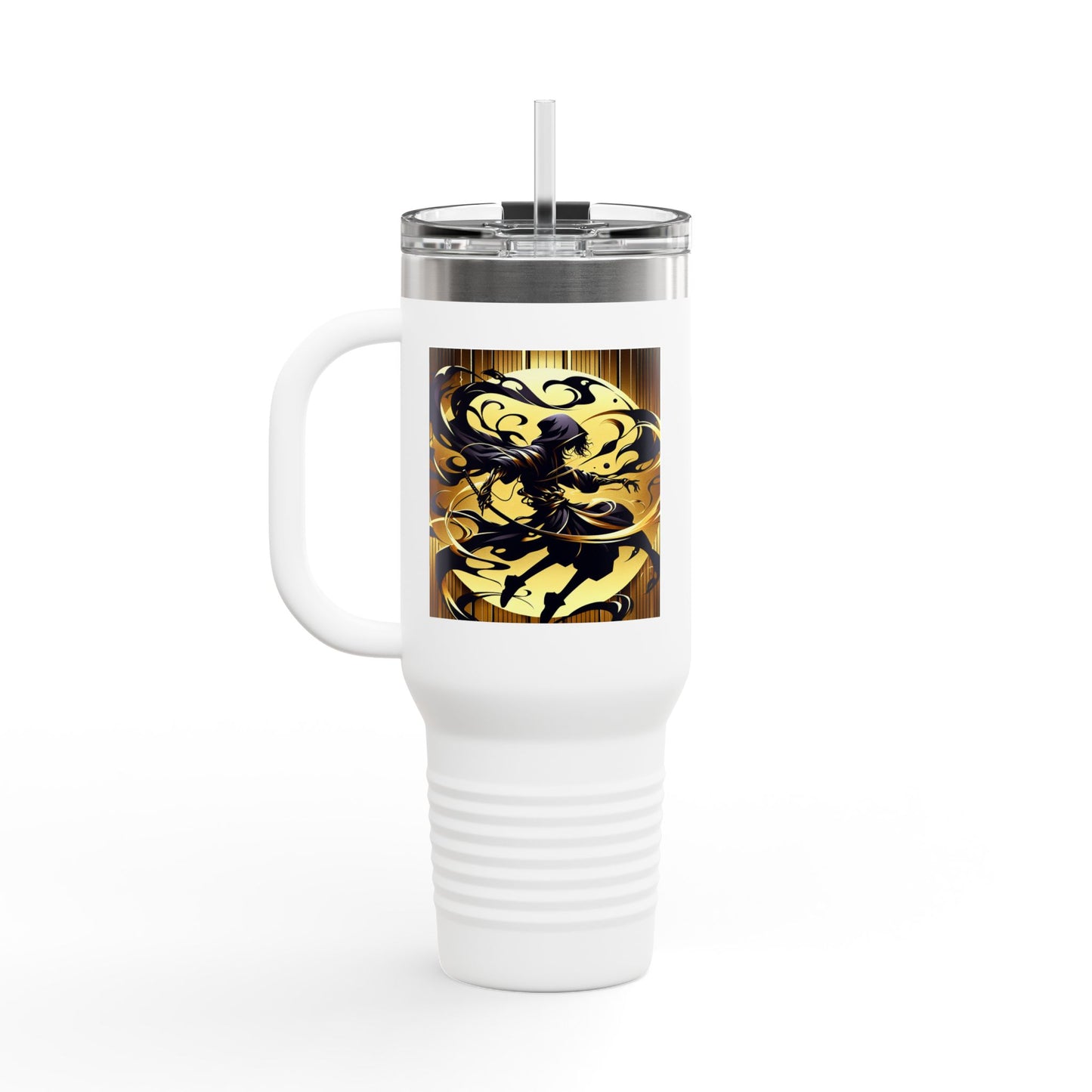 Bold Graphic Insulated Travel Mug – 40oz, Perfect for On-the-Go Coffee Lovers