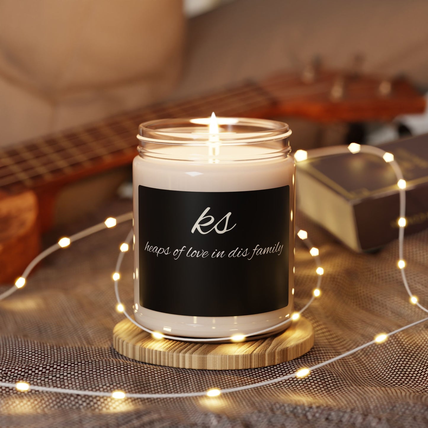 Personalized Scented Soy Candle - 'Heaps of Love in This Family'