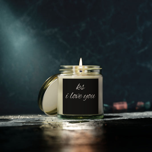 I love you-Scented Candles, Coconut Apricot Wax (4oz, 9oz)