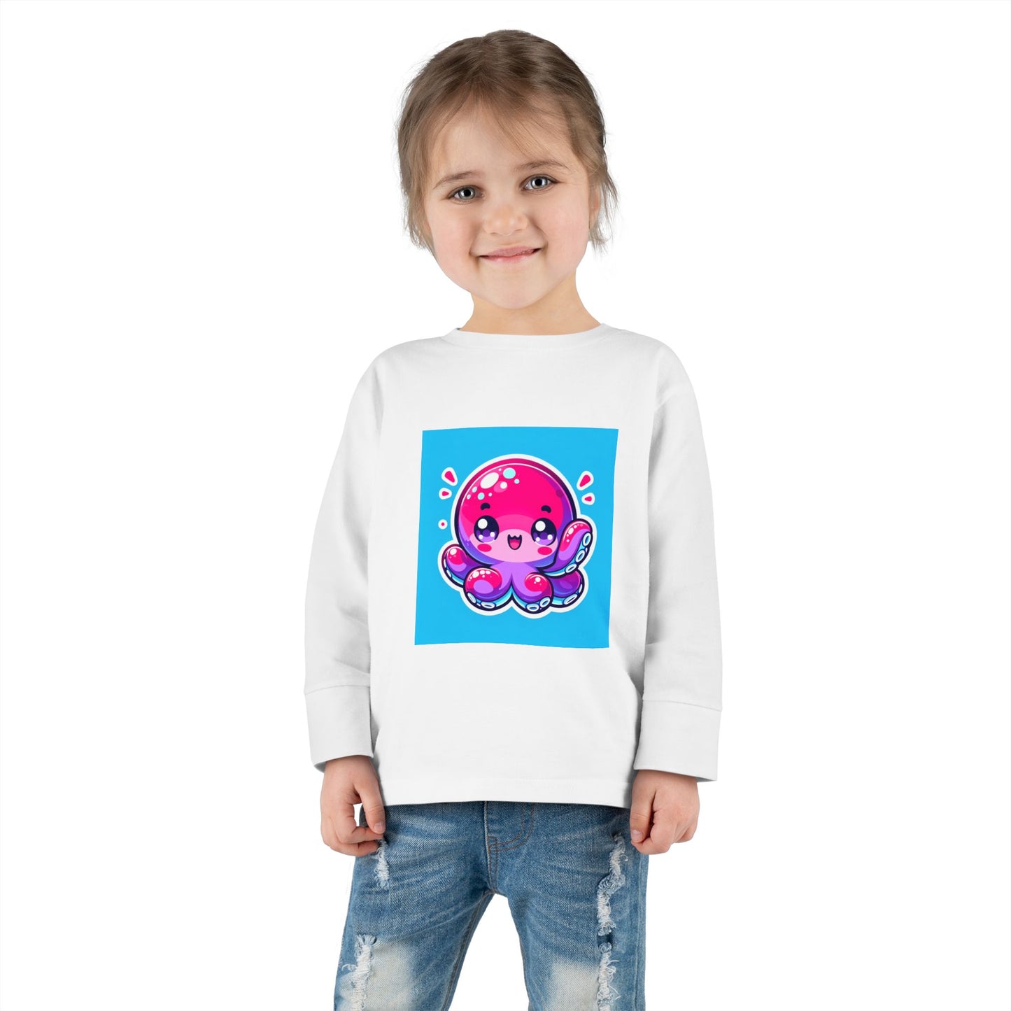 Cute Octopus Toddler Long Sleeve Tee - Adorable Kids Shirt for Playtime and Gifts