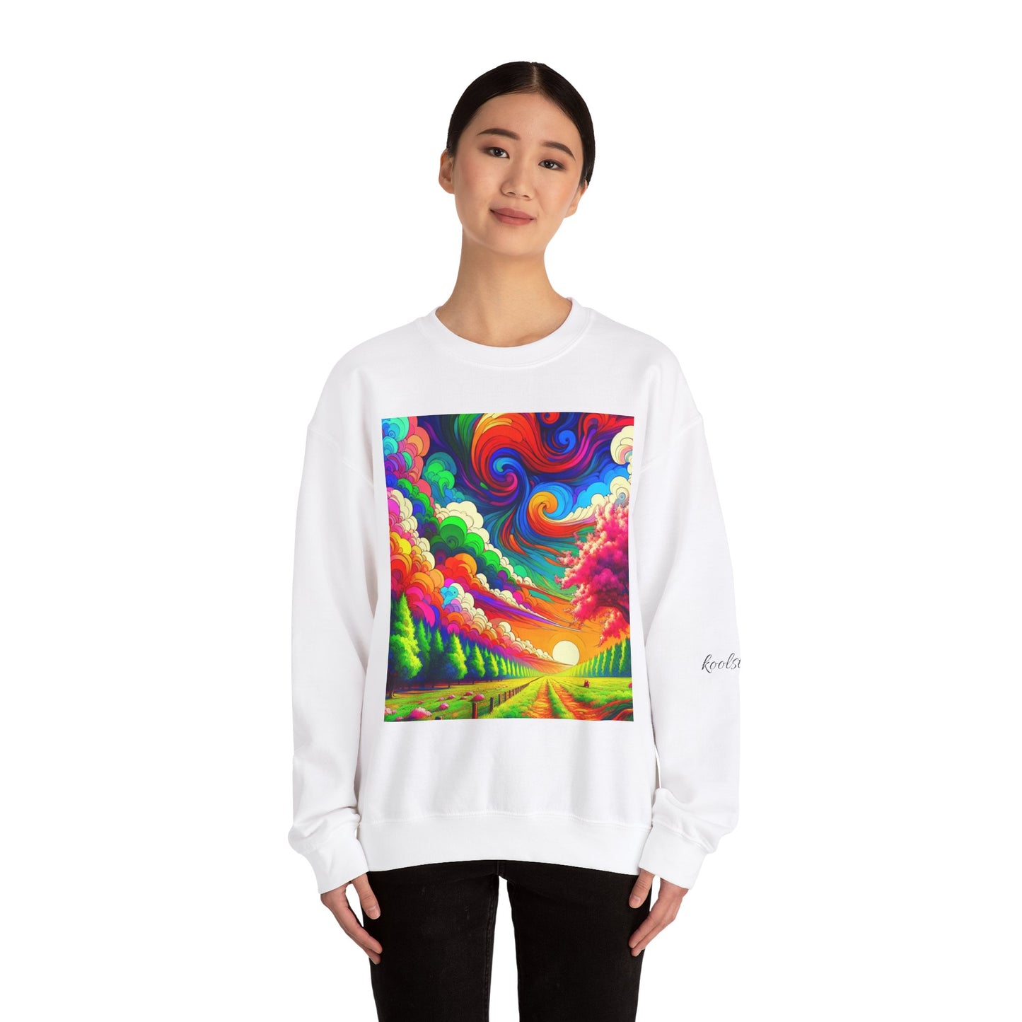 Vibrant Sunset Landscape Crewneck Sweatshirt | Unisex Heavy Blend™