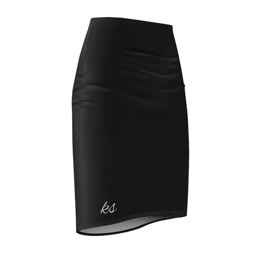 Classic Women's Pencil Skirt - Sleek and Stylish Black Design for Work and Events