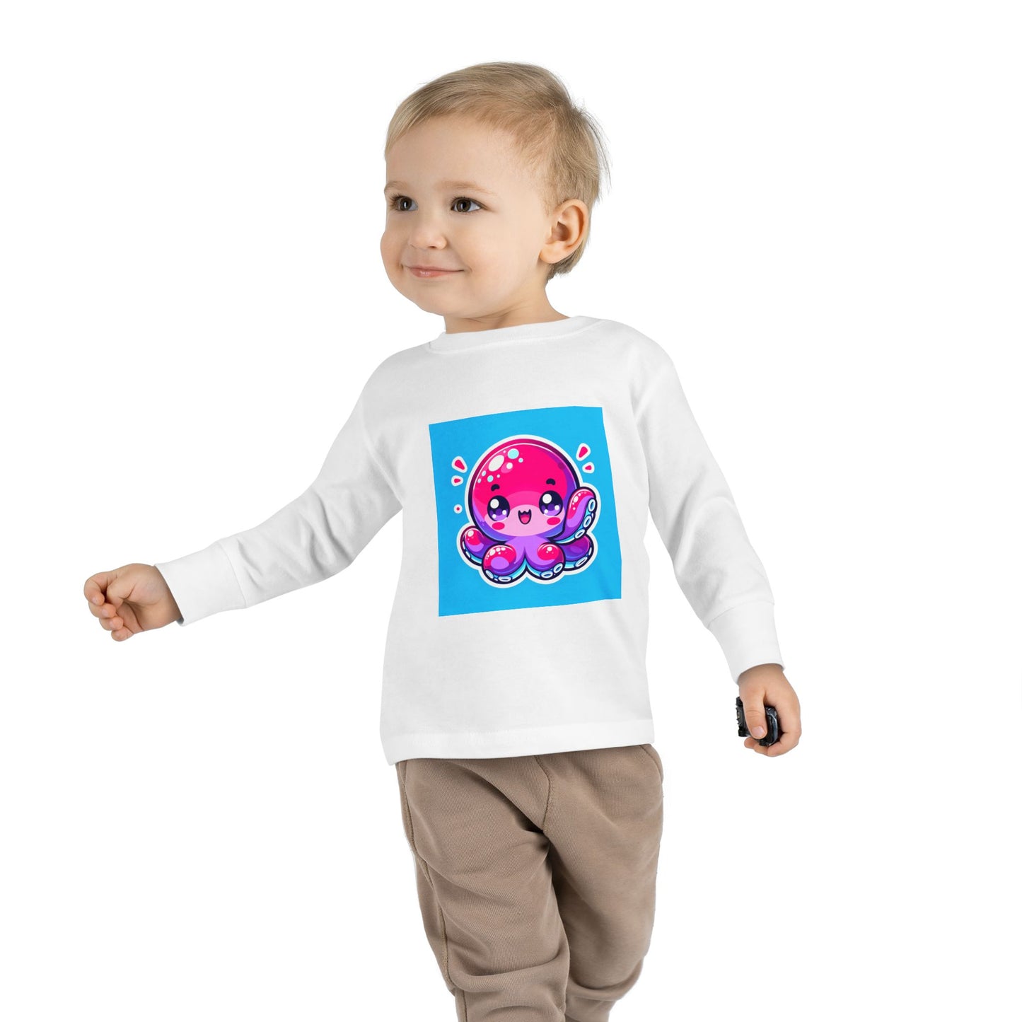 Cute Octopus Toddler Long Sleeve Tee - Adorable Kids Shirt for Playtime and Gifts