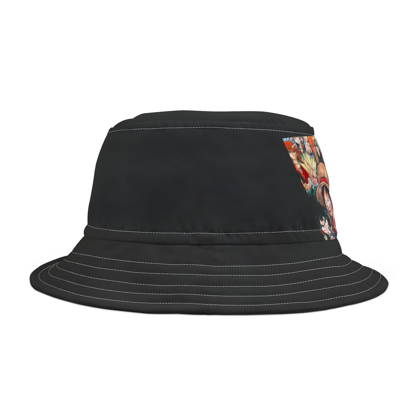 Anime Adventure Bucket Hat - Vibrant Design Featuring Iconic Characters