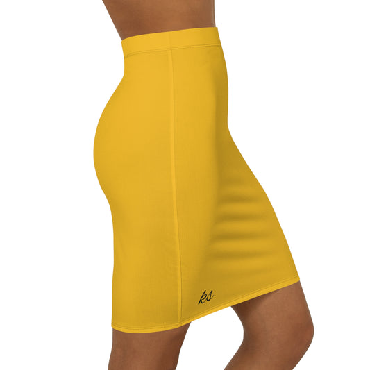 Women's Mid-Waist Pencil Skirt (AOP)